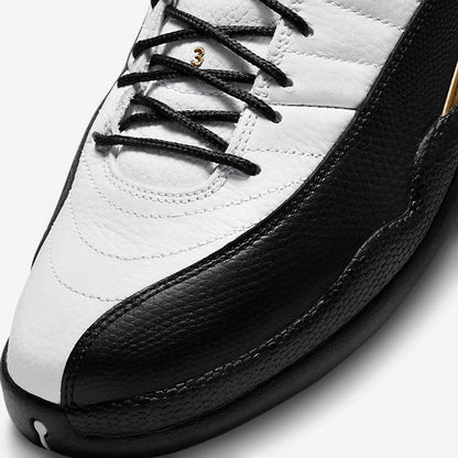 Air Jordan 12 Retro 'Royalty Taxi' (2021) [CT8013-170] Athletic Basketball Sports Sneakers in White / Metallic Gold - Black for Unisex Adult Mens - AVBL MRKT (7)
