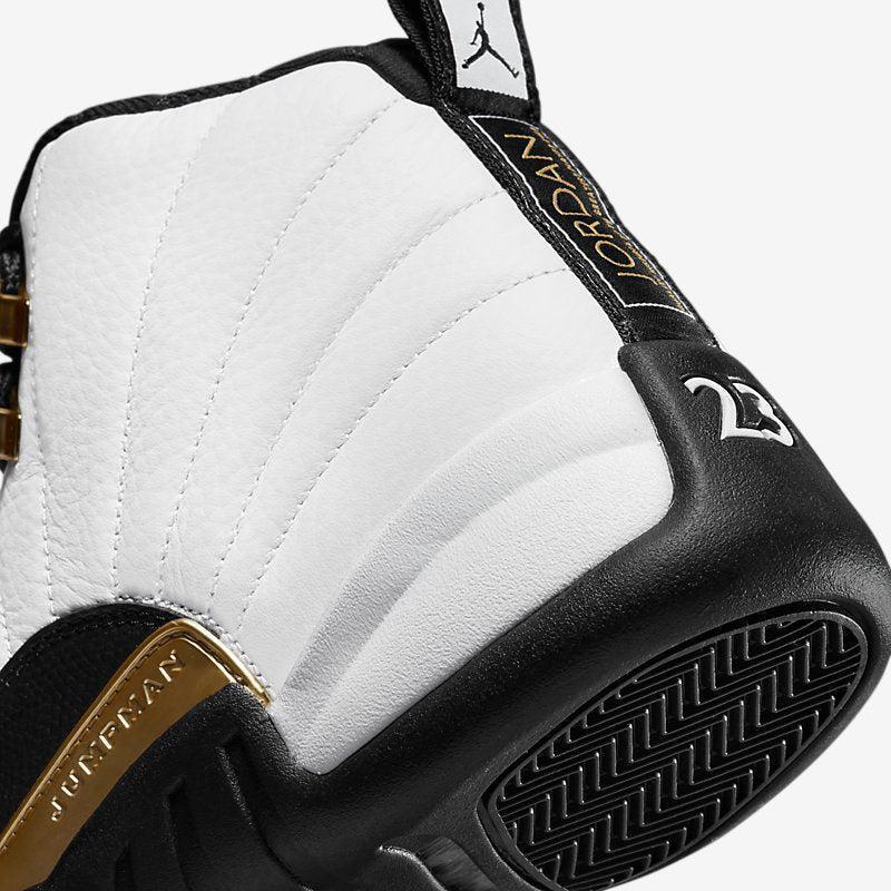 Air Jordan 12 Retro 'Royalty Taxi' (2021) [CT8013-170] Athletic Basketball Sports Sneakers in White / Metallic Gold - Black for Unisex Adult Mens - AVBL MRKT (8)