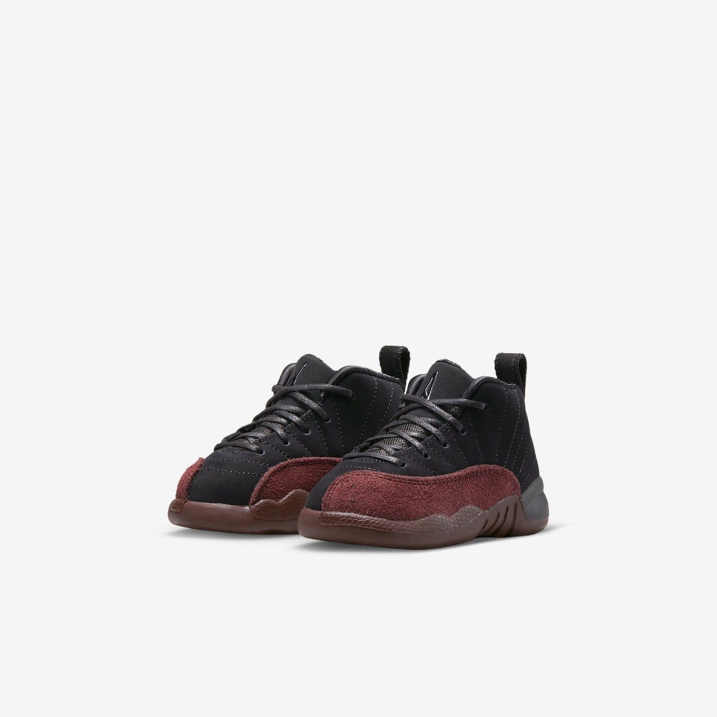 Air Jordan 12 Retro SP x A Ma Maniére 'Black' (2023) (TD) [FB2687-001] Athletic Basketball Sports Sneakers in Black / Black - Burgundy Crush for Unisex Baby Infant Toddler - AVBL MRKT (1)