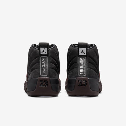 Air Jordan 12 Retro SP x A Ma Maniére 'Black' (2023) (Womens) [DV6989-001] Athletic Basketball Sports Sneakers in Black / Black - Burgundy Crush for Unisex Adult Female Ladies Girls WMNS - AVBL MRKT (7)