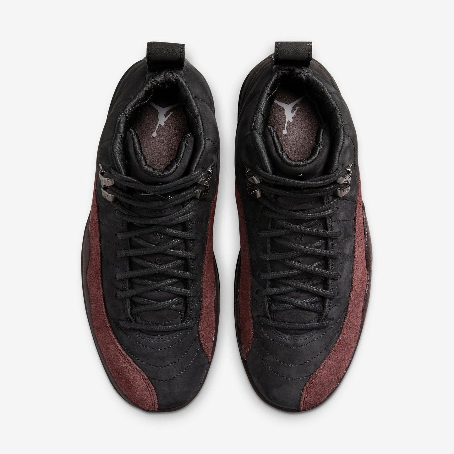 Air Jordan 12 Retro SP x A Ma Maniére 'Black' (2023) (Womens) [DV6989-001] Athletic Basketball Sports Sneakers in Black / Black - Burgundy Crush for Unisex Adult Female Ladies Girls WMNS - AVBL MRKT (5)