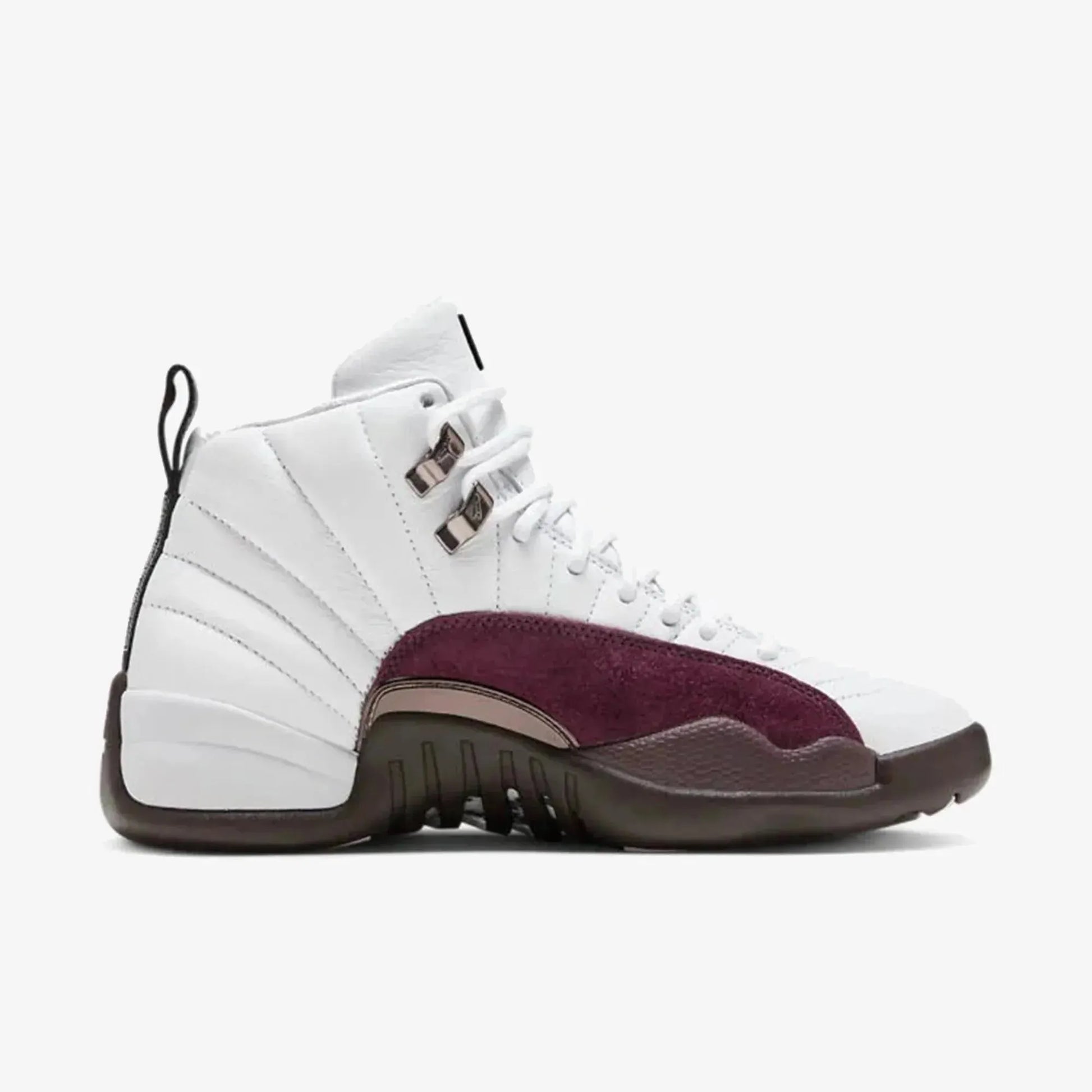 Air Jordan 12 Retro SP x A Ma Maniére 'White' (2023) (Womens) [DV6989-100] Athletic Basketball Sports Sneakers in White / Black - Burgundy Crush for Unisex Adult Female Ladies Girls WMNS - AVBL MRKT (4)