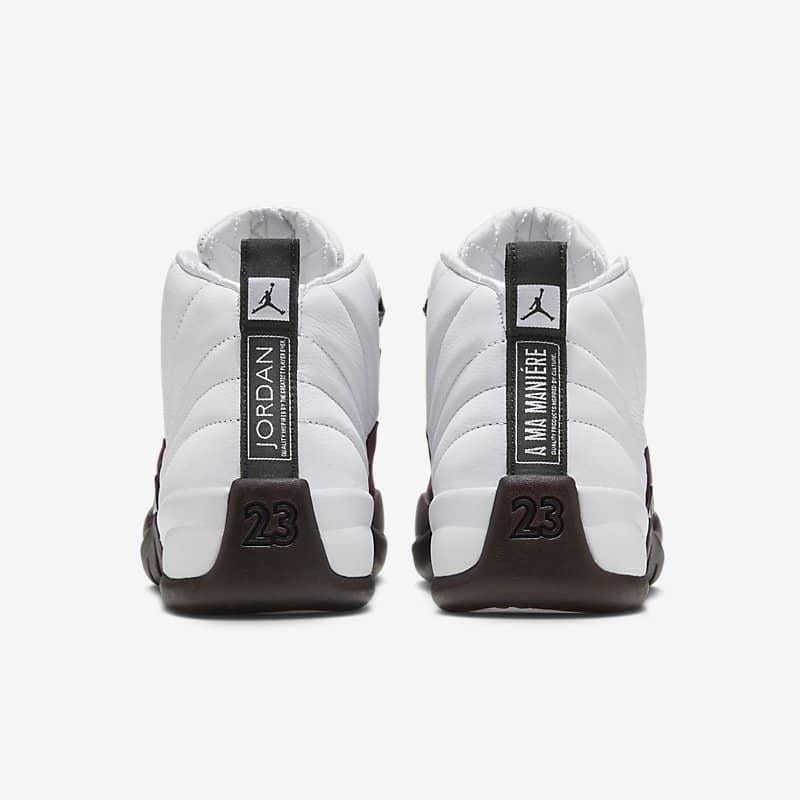 Air Jordan 12 Retro SP x A Ma Maniére 'White' (2023) (Womens) [DV6989-100] Athletic Basketball Sports Sneakers in White / Black - Burgundy Crush for Unisex Adult Female Ladies Girls WMNS - AVBL MRKT (6)