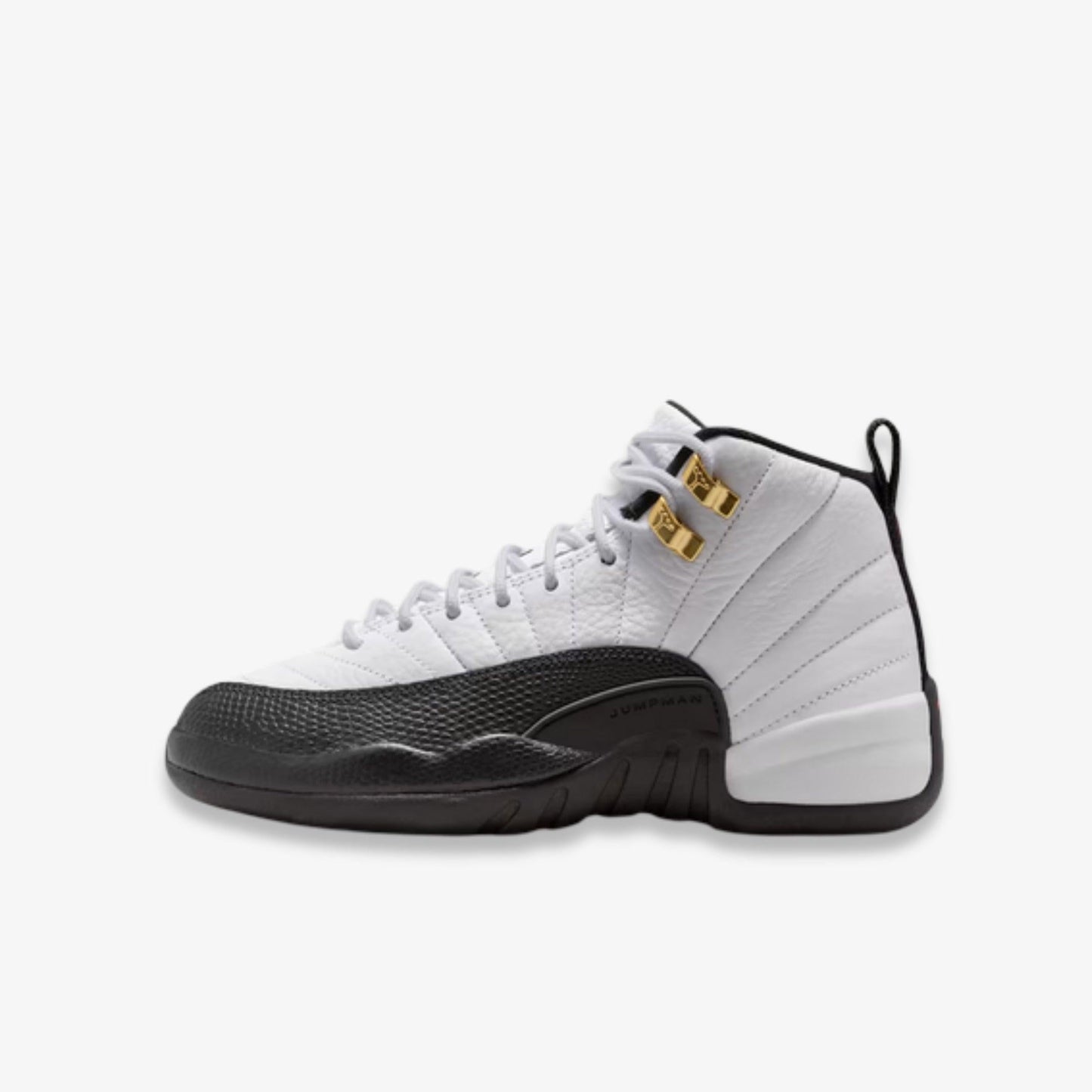 Air Jordan 12 Retro 'Taxi' (2025) (GS) [153265-117] Athletic Basketball Sports Sneakers in White / Black - Taxi for Unisex Youth Kids Junior Boys Girls - AVBL MRKT (2)