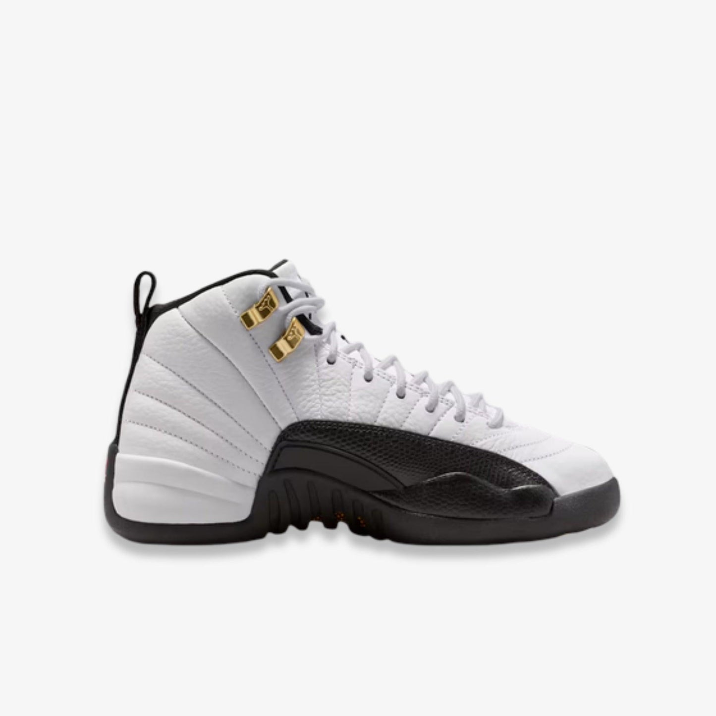 Air Jordan 12 Retro 'Taxi' (2025) (GS) [153265-117] Athletic Basketball Sports Sneakers in White / Black - Taxi for Unisex Youth Kids Junior Boys Girls - AVBL MRKT (4)