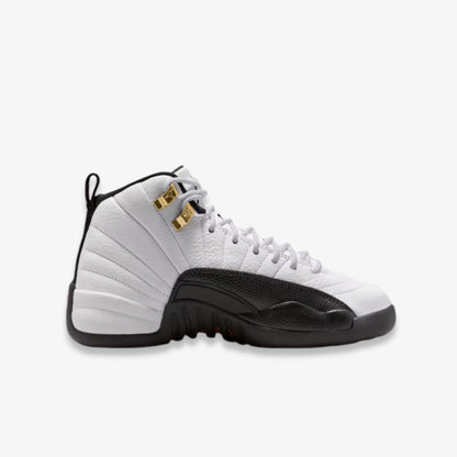 Air Jordan 12 Retro 'Taxi' (2025) (GS) [153265-117] Athletic Basketball Sports Sneakers in White / Black - Taxi for Unisex Youth Kids Junior Boys Girls - AVBL MRKT (4)