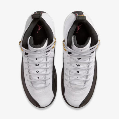 Air Jordan 12 Retro 'Taxi' (2025) (GS) [153265-117] Athletic Basketball Sports Sneakers in White / Black - Taxi for Unisex Youth Kids Junior Boys Girls - AVBL MRKT (5)