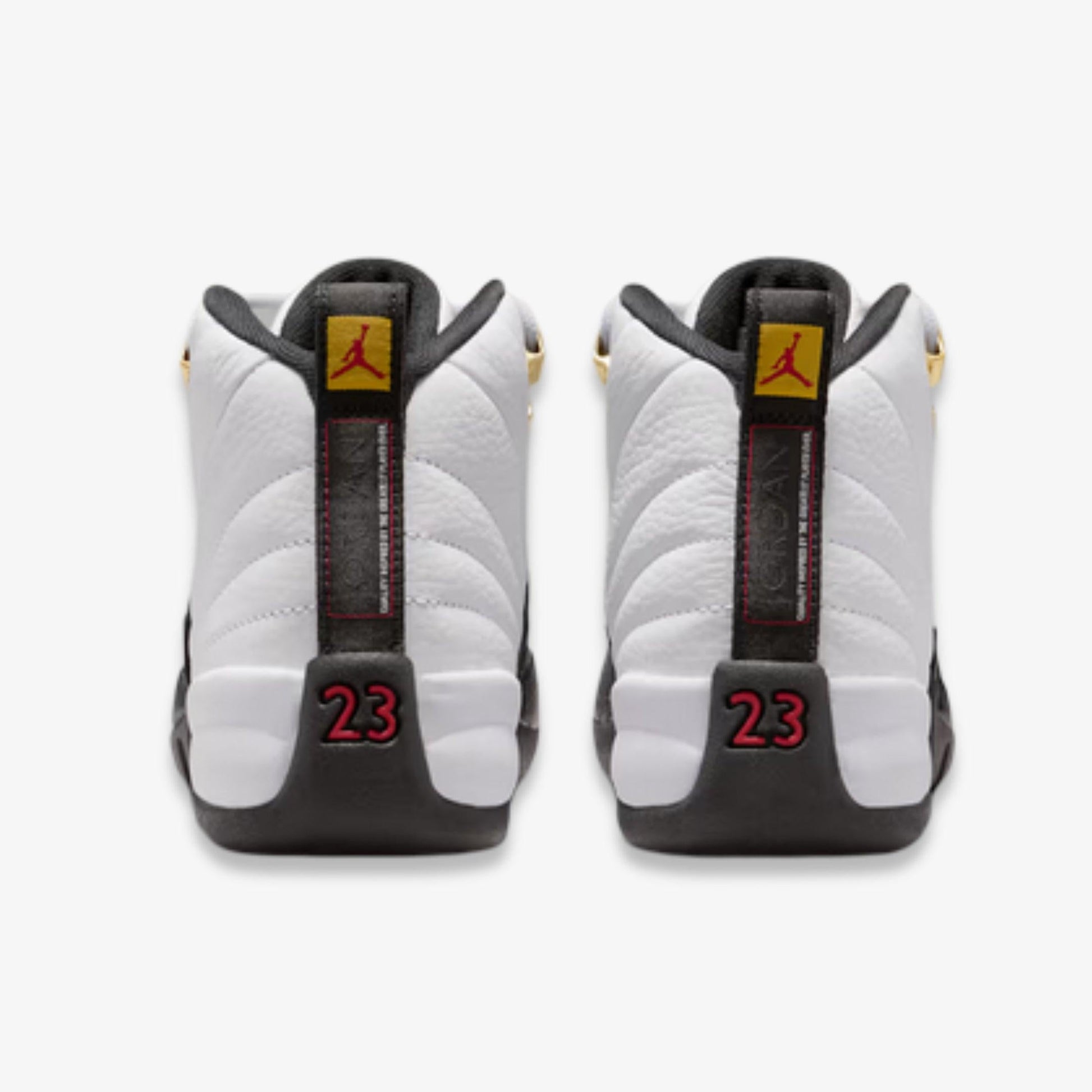 Air Jordan 12 Retro 'Taxi' (2025) (GS) [153265-117] Athletic Basketball Sports Sneakers in White / Black - Taxi for Unisex Youth Kids Junior Boys Girls - AVBL MRKT (6)
