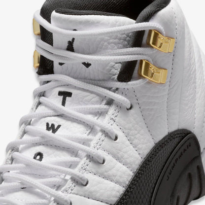 Air Jordan 12 Retro 'Taxi' (2025) (GS) [153265-117] Athletic Basketball Sports Sneakers in White / Black - Taxi for Unisex Youth Kids Junior Boys Girls - AVBL MRKT (7)