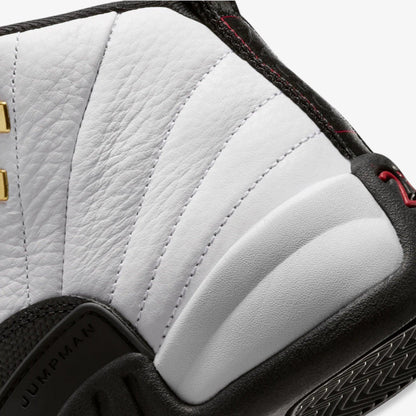 Air Jordan 12 Retro 'Taxi' (2025) (GS) [153265-117] Athletic Basketball Sports Sneakers in White / Black - Taxi for Unisex Youth Kids Junior Boys Girls - AVBL MRKT (8)