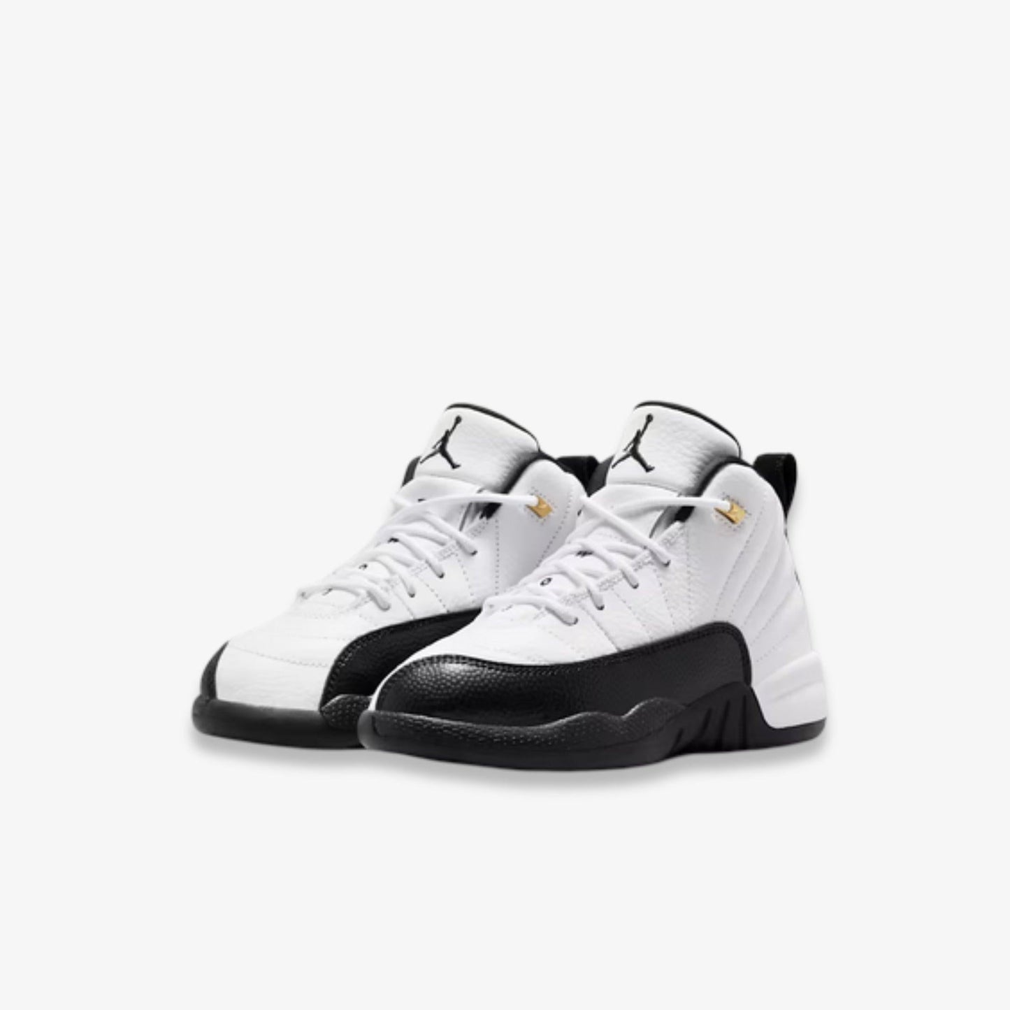 Air Jordan 12 Retro 'Taxi' (2025) (PS) [151186-117] Athletic Basketball Sports Sneakers in White / Black - Taxi for Unisex Little Kids Pre-School Boys Girls - AVBL MRKT (1)