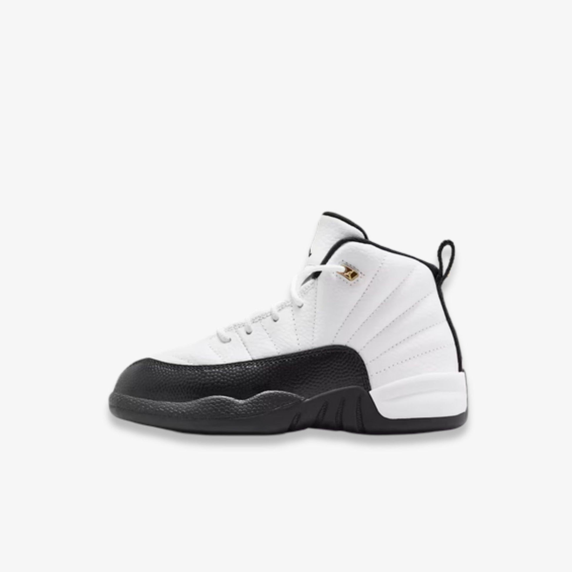 Air Jordan 12 Retro 'Taxi' (2025) (PS) [151186-117] Athletic Basketball Sports Sneakers in White / Black - Taxi for Unisex Little Kids Pre-School Boys Girls - AVBL MRKT (2)