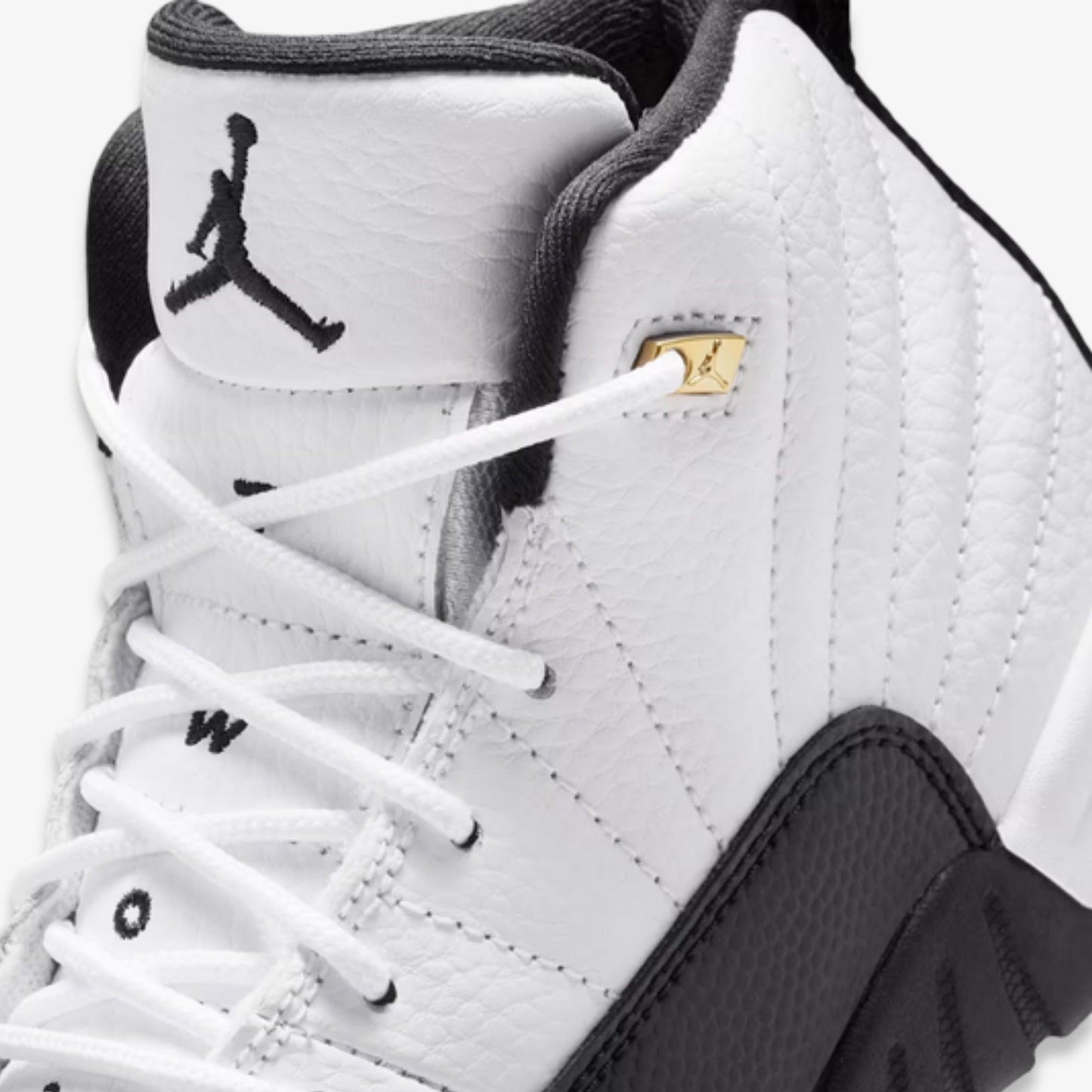 Air Jordan 12 Retro 'Taxi' (2025) (PS) [151186-117] Athletic Basketball Sports Sneakers in White / Black - Taxi for Unisex Little Kids Pre-School Boys Girls - AVBL MRKT (7)