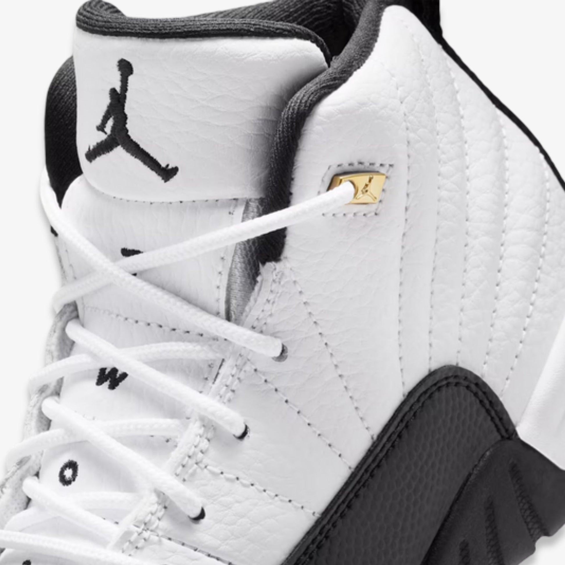 Air Jordan 12 Retro 'Taxi' (2025) (PS) [151186-117] Athletic Basketball Sports Sneakers in White / Black - Taxi for Unisex Little Kids Pre-School Boys Girls - AVBL MRKT (7)