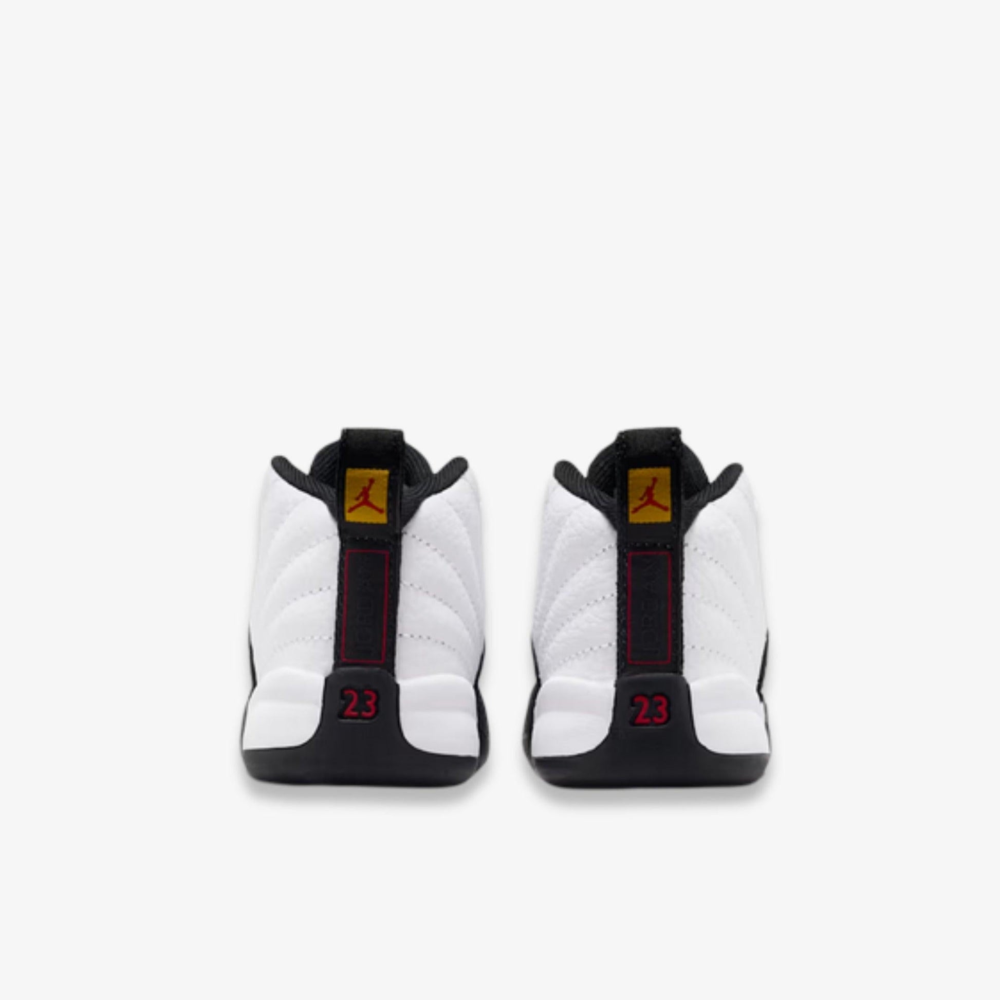 Air Jordan 12 Retro 'Taxi' (2025) (TD) [850000-117] Athletic Basketball Sports Sneakers in White / Black - Taxi for Unisex Baby Infant Toddler - AVBL MRKT (6)