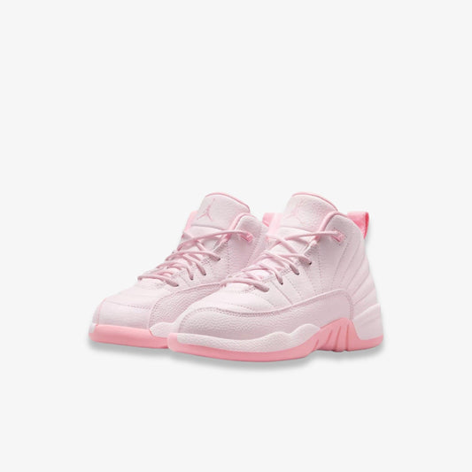 Air Jordan 12 Retro 'Triple Pearl Pink' (2025) (PS) [510816-600] Athletic Basketball Sports Sneakers in Pearl Pink / Medium Soft Pink for Unisex Little Kids Pre-School Boys Girls - AVBL MRKT (1)