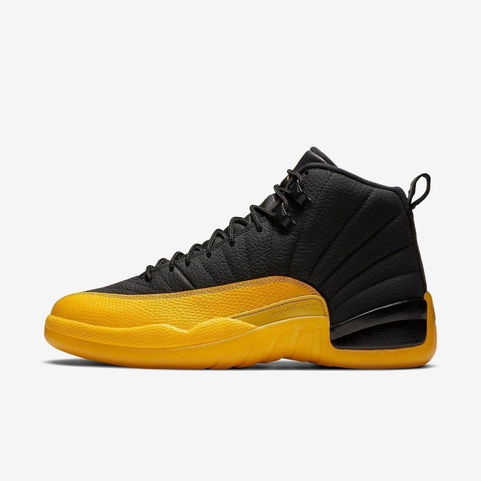 Air Jordan 12 Retro 'University Gold' (2020) [130690-070] Athletic Basketball Sports Sneakers in Black / University Gold - Black for Unisex Adult Mens - AVBL MRKT (2)