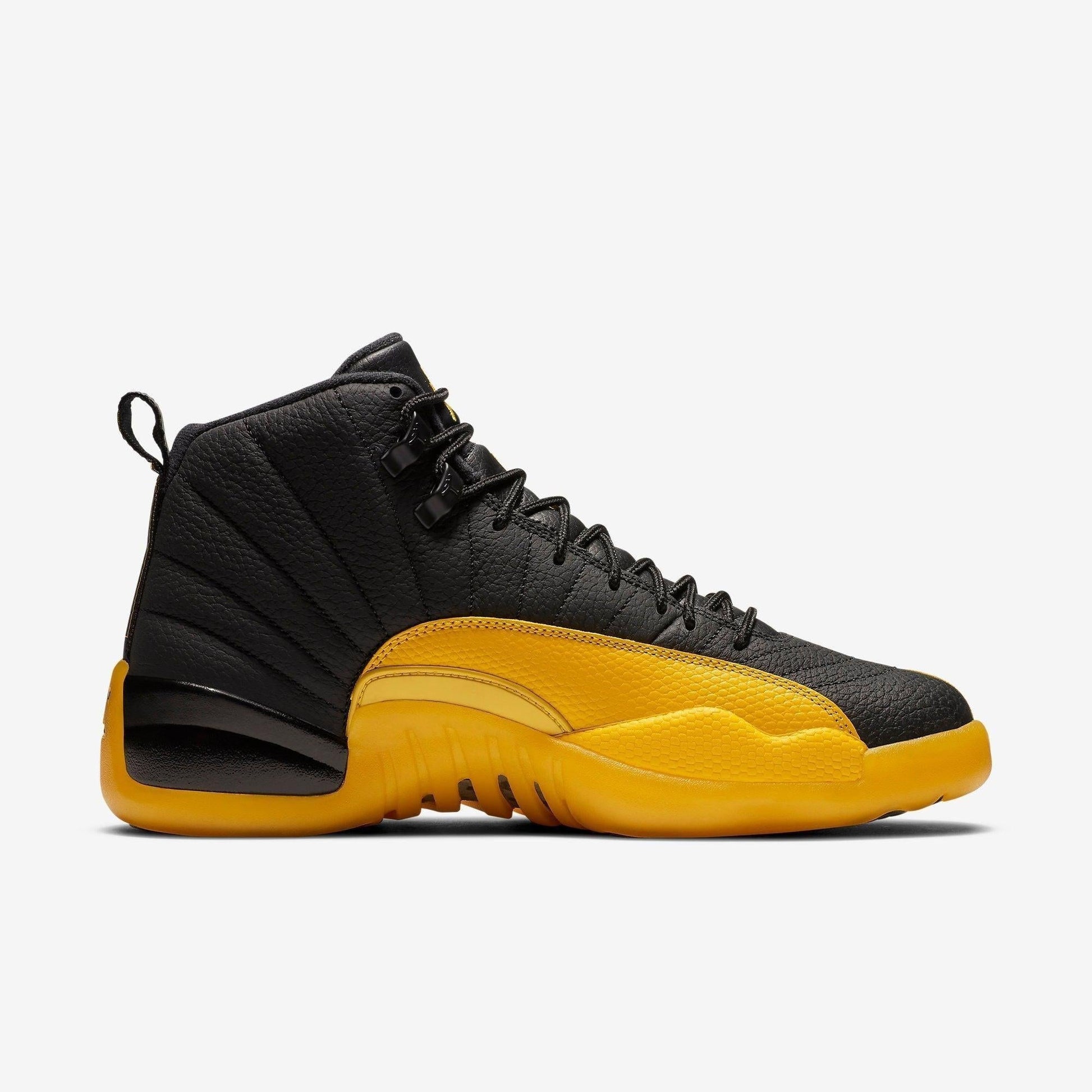 Air Jordan 12 Retro 'University Gold' (2020) [130690-070] Athletic Basketball Sports Sneakers in Black / University Gold - Black for Unisex Adult Mens - AVBL MRKT (4)