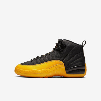 Air Jordan 12 Retro 'University Gold' (2020) (GS) [153265-070] Athletic Basketball Sports Sneakers in Black / Black - University Gold for Unisex Youth Kids Junior Boys Girls - AVBL MRKT (2)