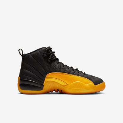 Air Jordan 12 Retro 'University Gold' (2020) (GS) [153265-070] Athletic Basketball Sports Sneakers in Black / Black - University Gold for Unisex Youth Kids Junior Boys Girls - AVBL MRKT (4)