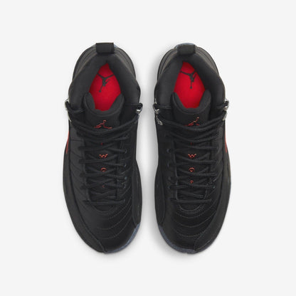 Air Jordan 12 Retro 'Utility' (2021) (GS) [DM5204-006] Athletic Basketball Sports Sneakers in Black / Black - Bright Crimson for Unisex Youth Kids Junior Boys Girls - AVBL MRKT (5)
