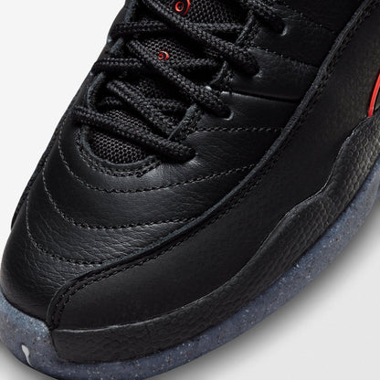 Air Jordan 12 Retro 'Utility' (2021) (GS) [DM5204-006] Athletic Basketball Sports Sneakers in Black / Black - Bright Crimson for Unisex Youth Kids Junior Boys Girls - AVBL MRKT (7)