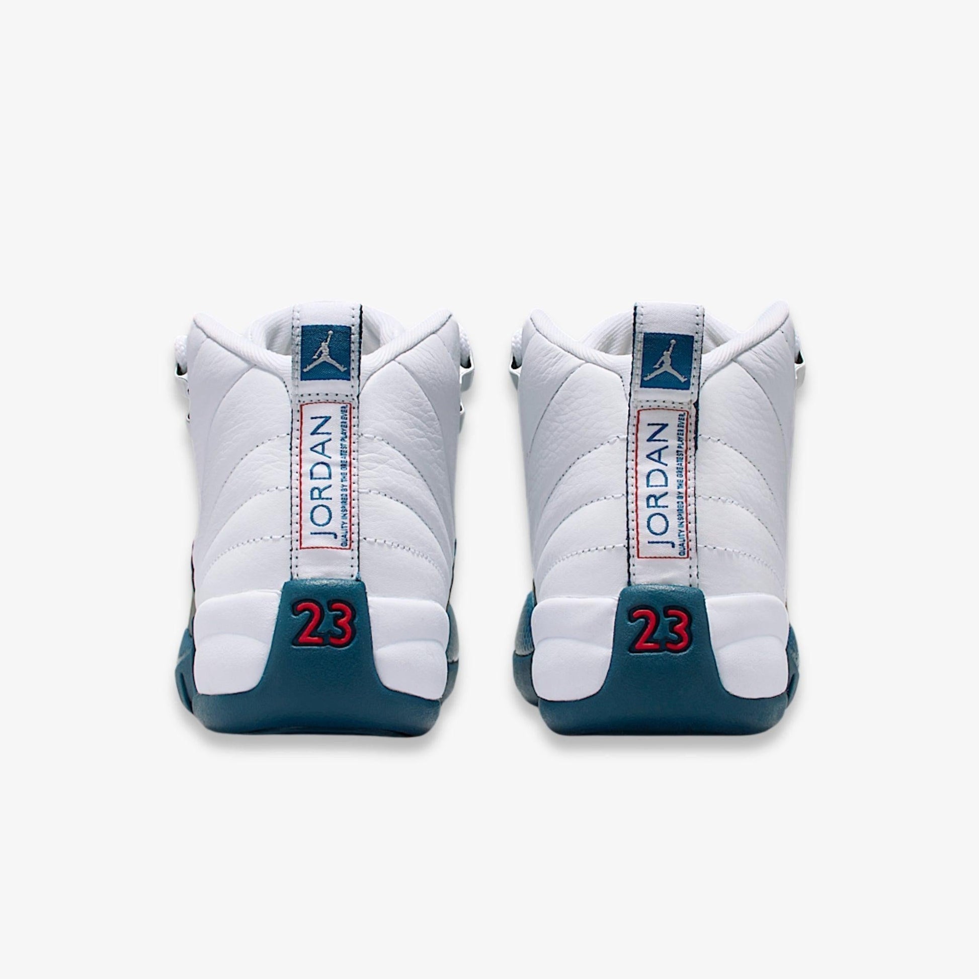 Air Jordan 12 Retro 'White / French Blue' (2025) (GS) [153265-114] Athletic Basketball Sports Sneakers in White / French Blue for Unisex Youth Kids Junior Boys Girls - AVBL MRKT (6)