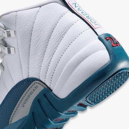 Air Jordan 12 Retro 'White / French Blue' (2025) (GS) [153265-114] Athletic Basketball Sports Sneakers in White / French Blue for Unisex Youth Kids Junior Boys Girls - AVBL MRKT (8)