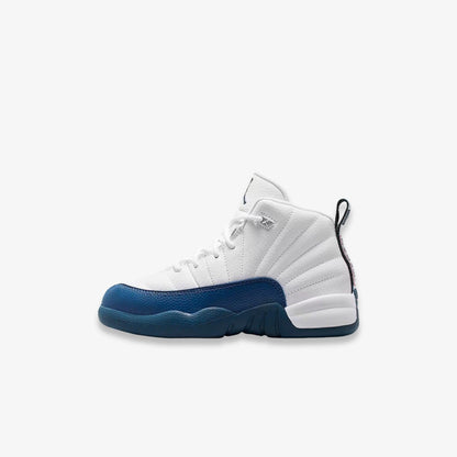 Air Jordan 12 Retro 'White / French Blue' (2025) (PS) [151186-114] Athletic Basketball Sports Sneakers in White / French Blue for Unisex Little Kids Pre-School Boys Girls - AVBL MRKT (2)