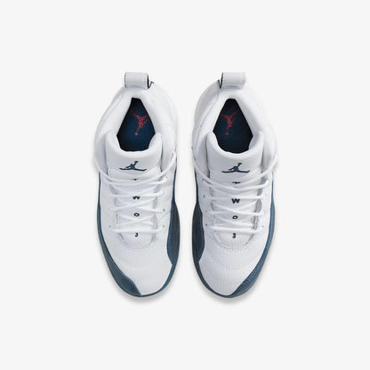 Air Jordan 12 Retro 'White / French Blue' (2025) (PS) [151186-114] Athletic Basketball Sports Sneakers in White / French Blue for Unisex Little Kids Pre-School Boys Girls - AVBL MRKT (5)