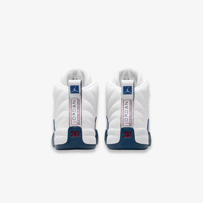 Air Jordan 12 Retro 'White / French Blue' (2025) (PS) [151186-114] Athletic Basketball Sports Sneakers in White / French Blue for Unisex Little Kids Pre-School Boys Girls - AVBL MRKT (6)