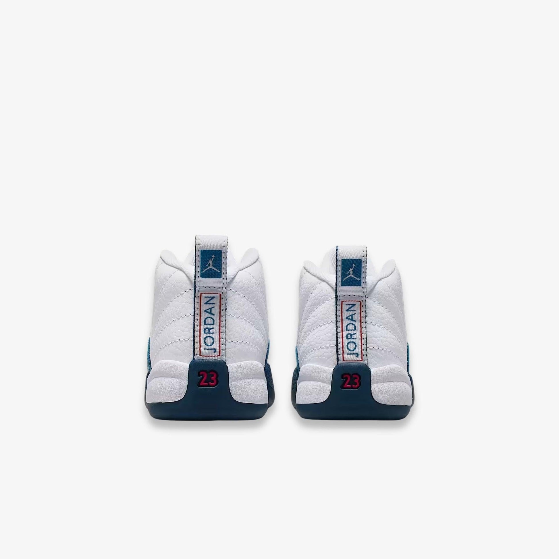 Air Jordan 12 Retro 'White / French Blue' (2025) (TD) [850000-114] Athletic Basketball Sports Sneakers in White / French Blue for Unisex Baby Infant Toddler - AVBL MRKT (6)
