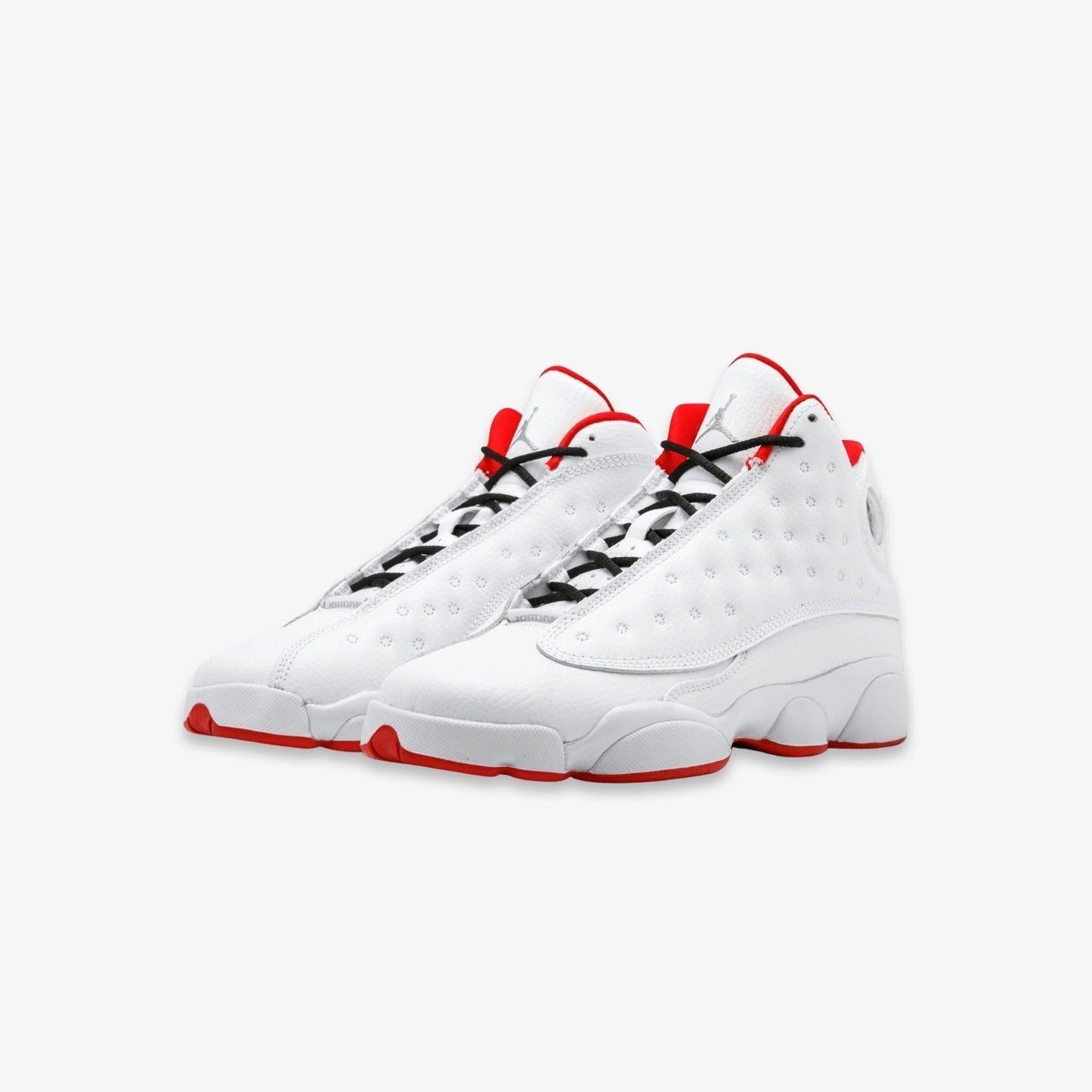 Air Jordan 13 Retro 'History of Flight' (2017) (GS) [414574-103] Athletic Basketball Sports Sneakers in White / Metallic Silver for Unisex Youth Kids Junior Boys Girls - AVBL MRKT (1)