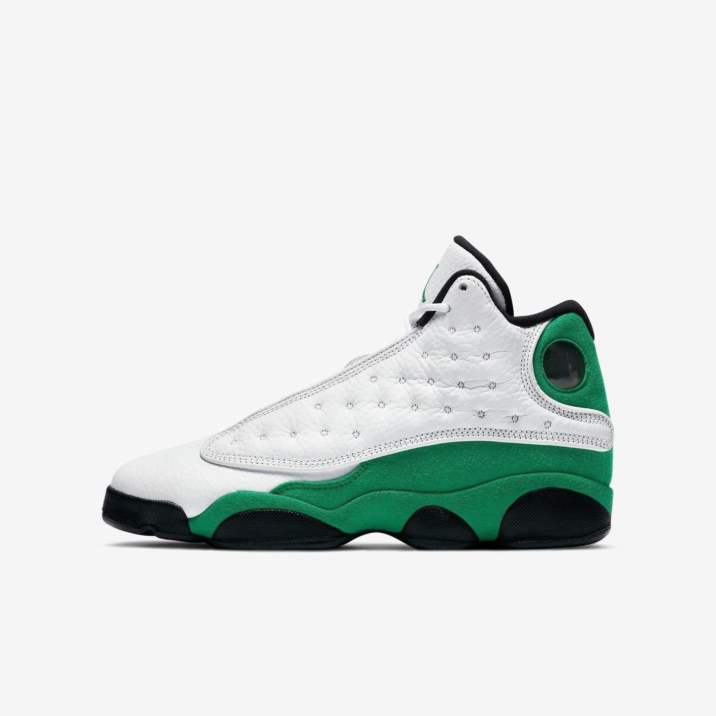 Air Jordan 13 Retro 'Lucky Green / Boston Celtics' (2020) (GS) [DB6536-113] Athletic Basketball Sports Sneakers in White / Lucky Green - Black for Unisex Youth Kids Junior Boys Girls - AVBL MRKT (2)