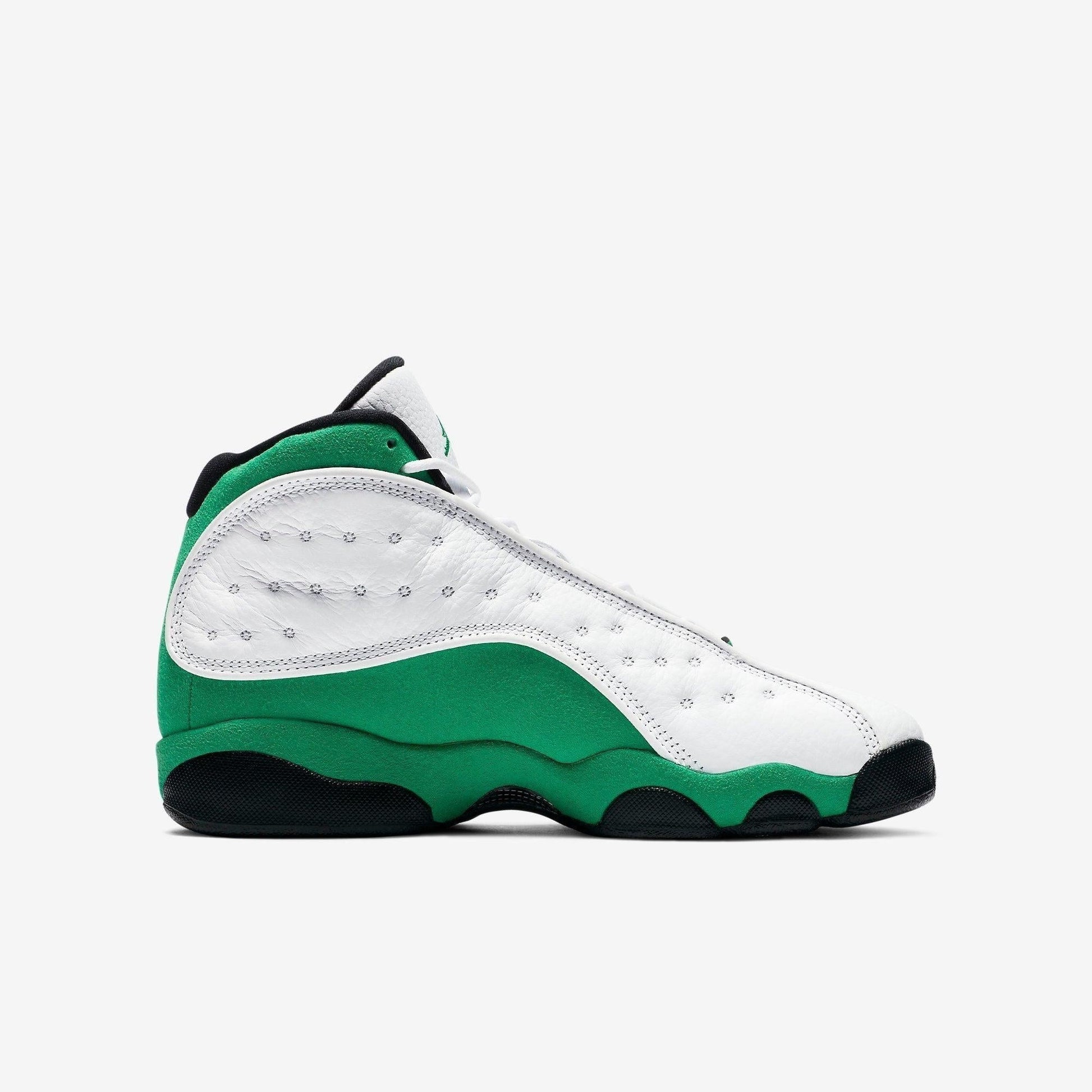 Air Jordan 13 Retro 'Lucky Green / Boston Celtics' (2020) (GS) [DB6536-113] Athletic Basketball Sports Sneakers in White / Lucky Green - Black for Unisex Youth Kids Junior Boys Girls - AVBL MRKT (4)