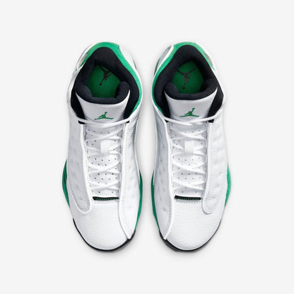 Air Jordan 13 Retro 'Lucky Green / Boston Celtics' (2020) (GS) [DB6536-113] Athletic Basketball Sports Sneakers in White / Lucky Green - Black for Unisex Youth Kids Junior Boys Girls - AVBL MRKT (5)