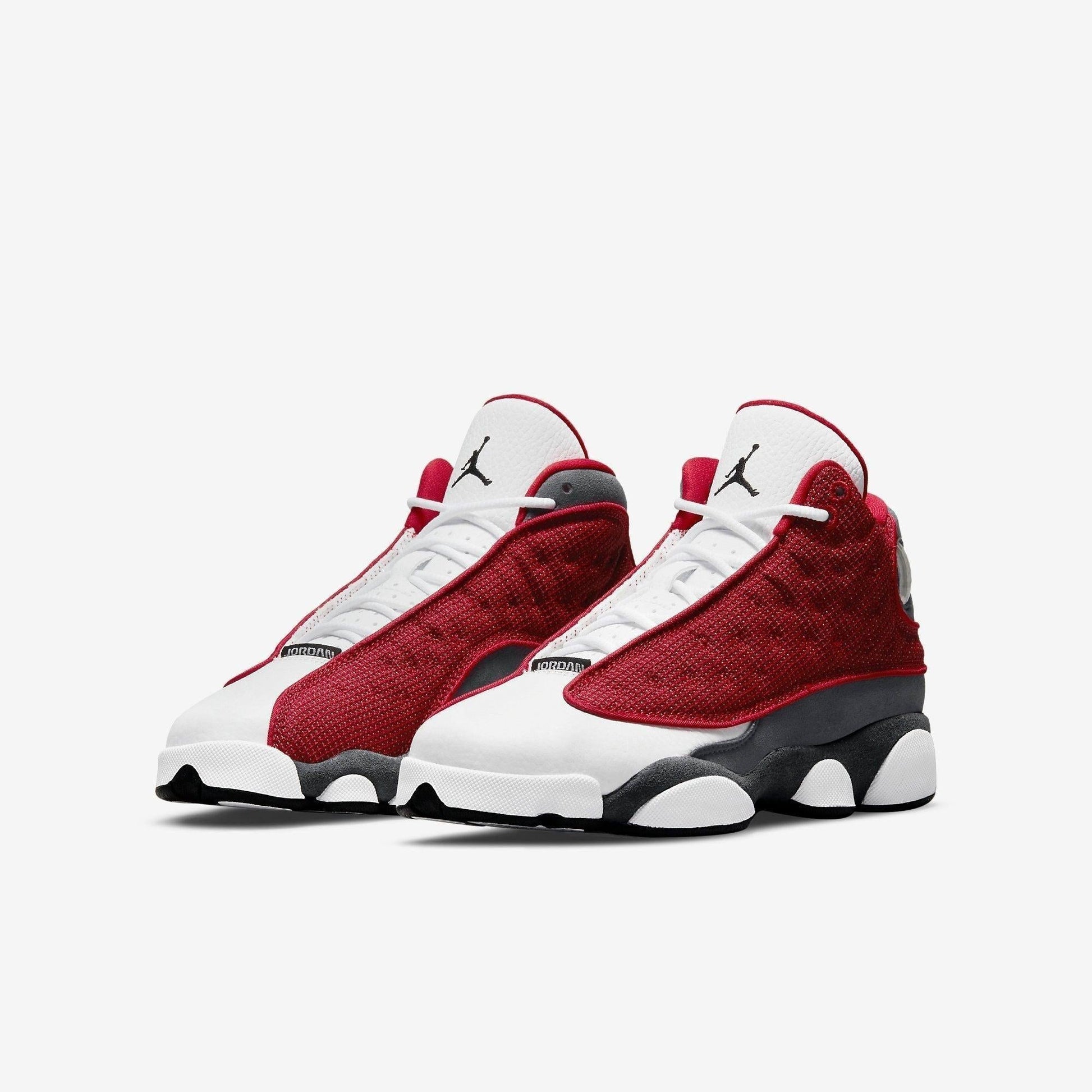 Air Jordan 13 Retro 'Red Flint' (2021) (GS) [884129-600] Athletic Basketball Sports Sneakers in Gym Red / Black - Flint Grey - White for Unisex Youth Kids Junior Boys Girls - AVBL MRKT (1)