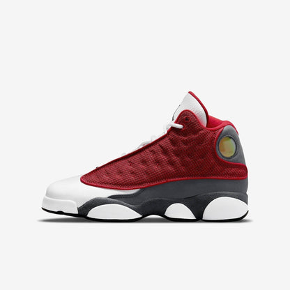 Air Jordan 13 Retro 'Red Flint' (2021) (GS) [884129-600] Athletic Basketball Sports Sneakers in Gym Red / Black - Flint Grey - White for Unisex Youth Kids Junior Boys Girls - AVBL MRKT (2)