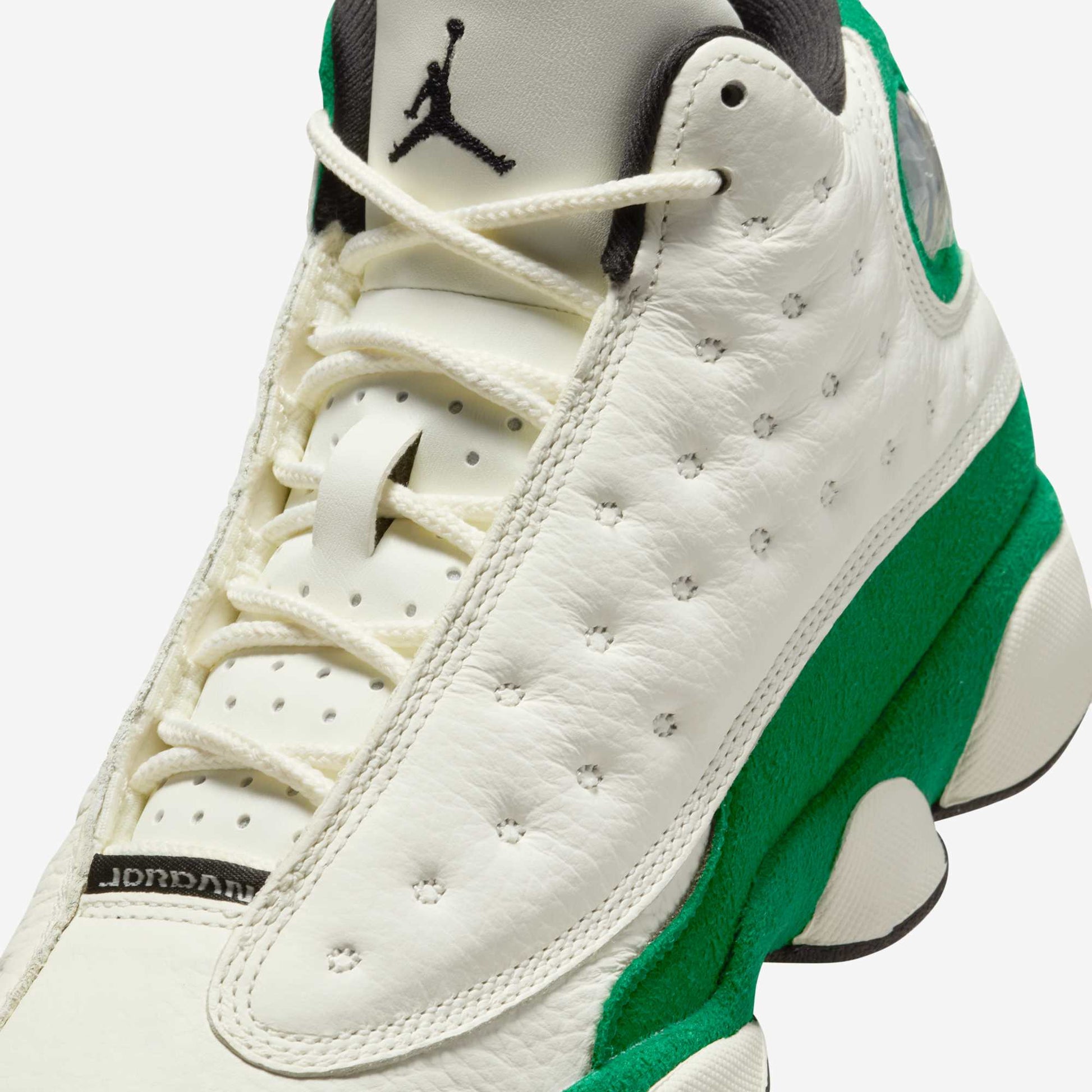 Air Jordan 13 Retro 'Sail / Pine Green' (2025) (GS) [HQ0780-103] Athletic Basketball Sports Sneakers in Sail / Black - Pine Green for Unisex Youth Kids Junior Boys Girls - AVBL MRKT (7)