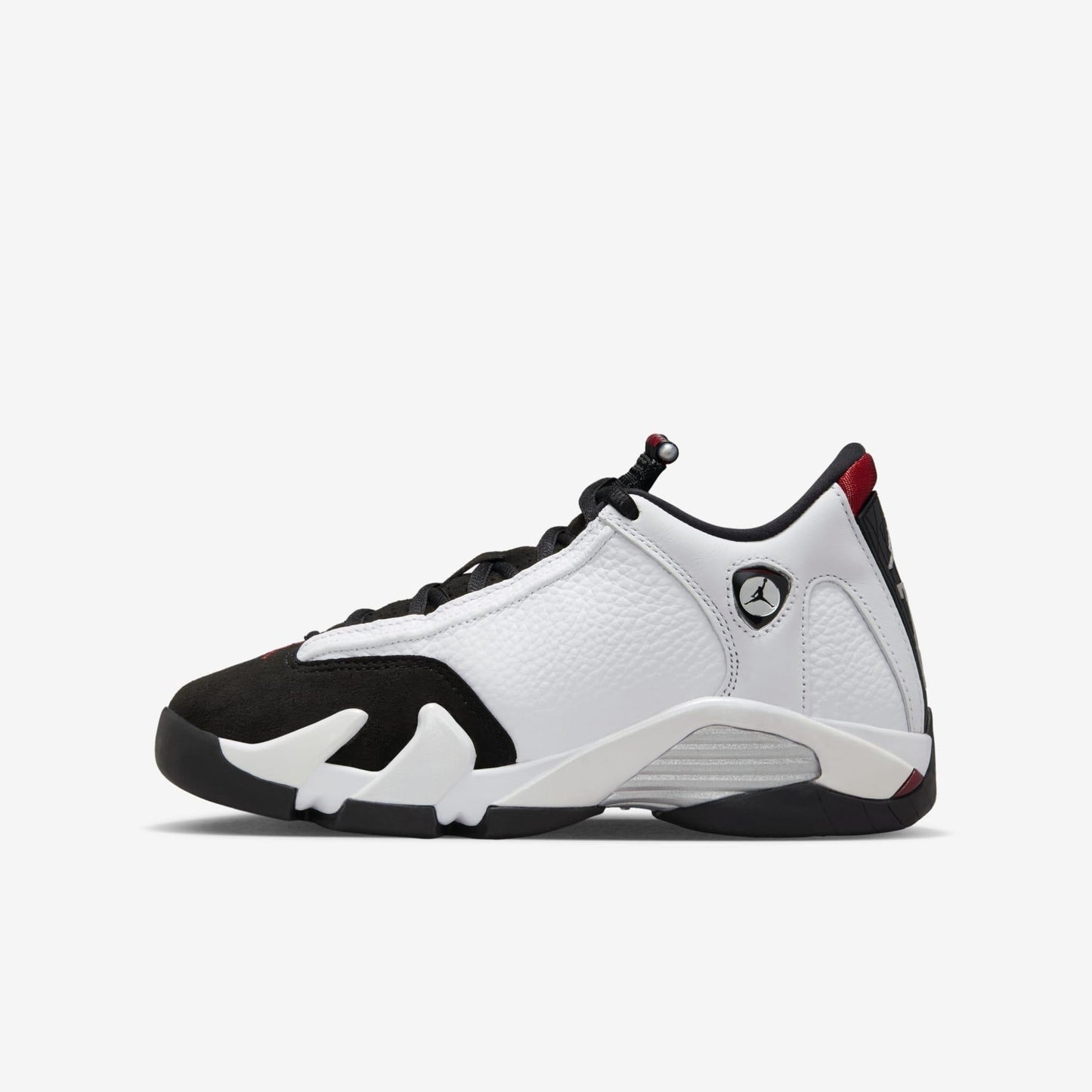 Air Jordan 14 Retro 'Black Toe' (2024) (GS) [487524-160] Athletic Basketball Sports Sneakers in White / Varsity Red - Black for Unisex Youth Kids Junior Boys Girls - AVBL MRKT (2)