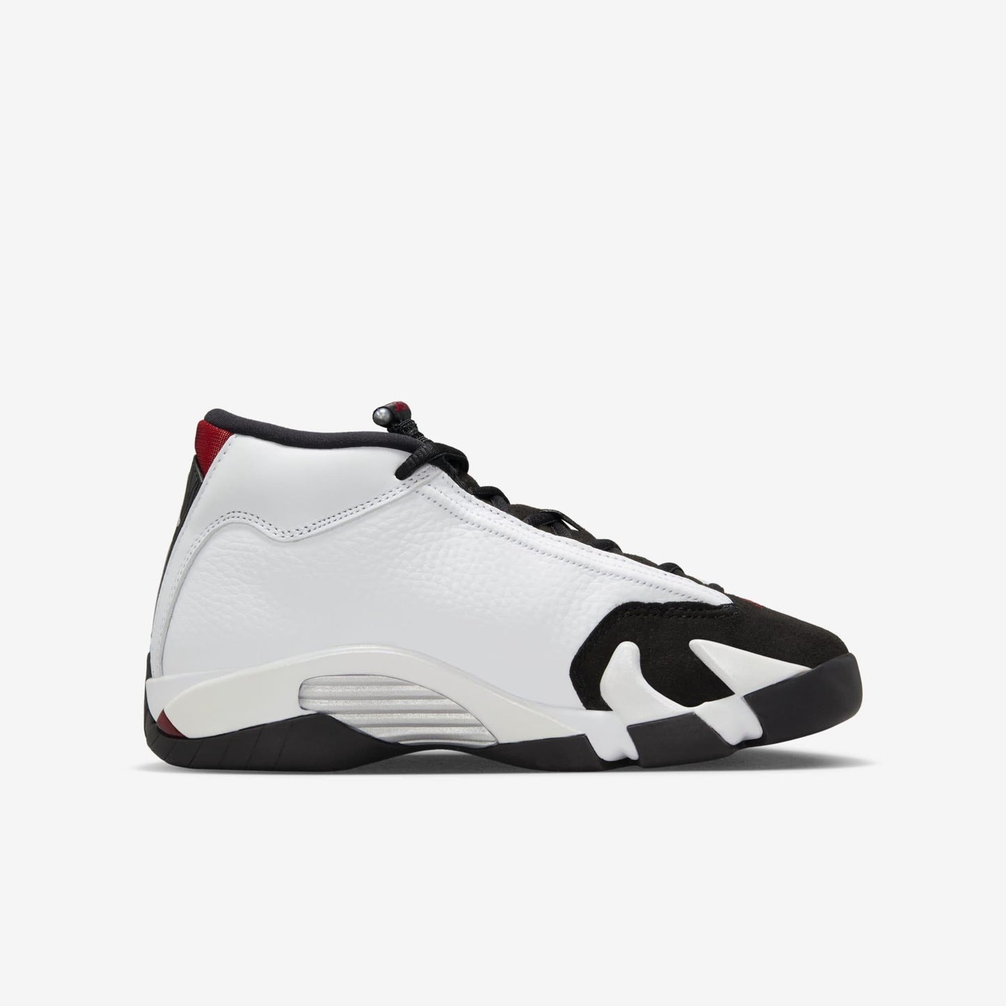 Air Jordan 14 Retro 'Black Toe' (2024) (GS) [487524-160] Athletic Basketball Sports Sneakers in White / Varsity Red - Black for Unisex Youth Kids Junior Boys Girls - AVBL MRKT (4)
