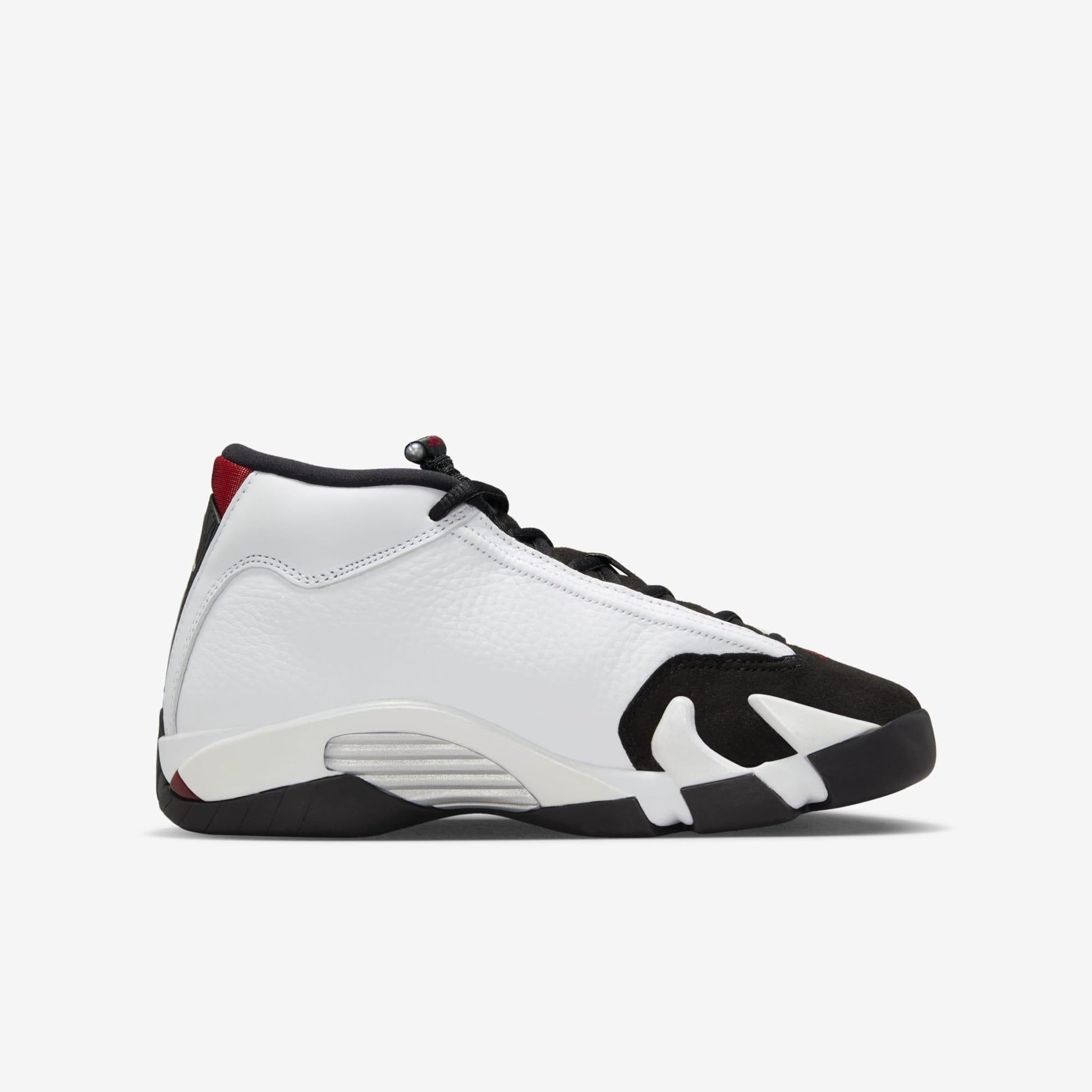 Air Jordan 14 Retro 'Black Toe' (2024) (GS) [487524-160] Athletic Basketball Sports Sneakers in White / Varsity Red - Black for Unisex Youth Kids Junior Boys Girls - AVBL MRKT (4)