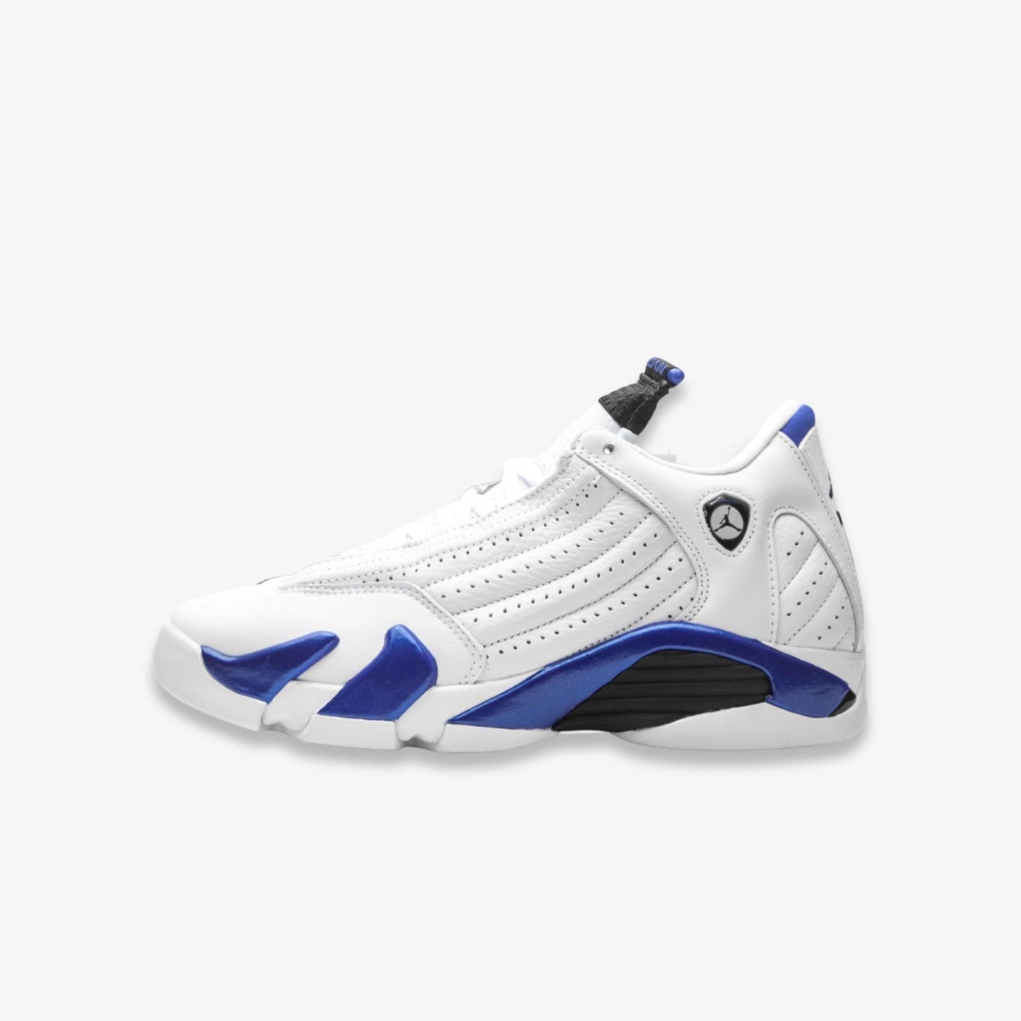 Air Jordan 14 Retro 'Hyper Royal' (2020) (GS) [487524-104] Athletic Basketball Sports Sneakers in White / Black - Hyper Royal for Unisex Youth Kids Junior Boys Girls - AVBL MRKT (2)