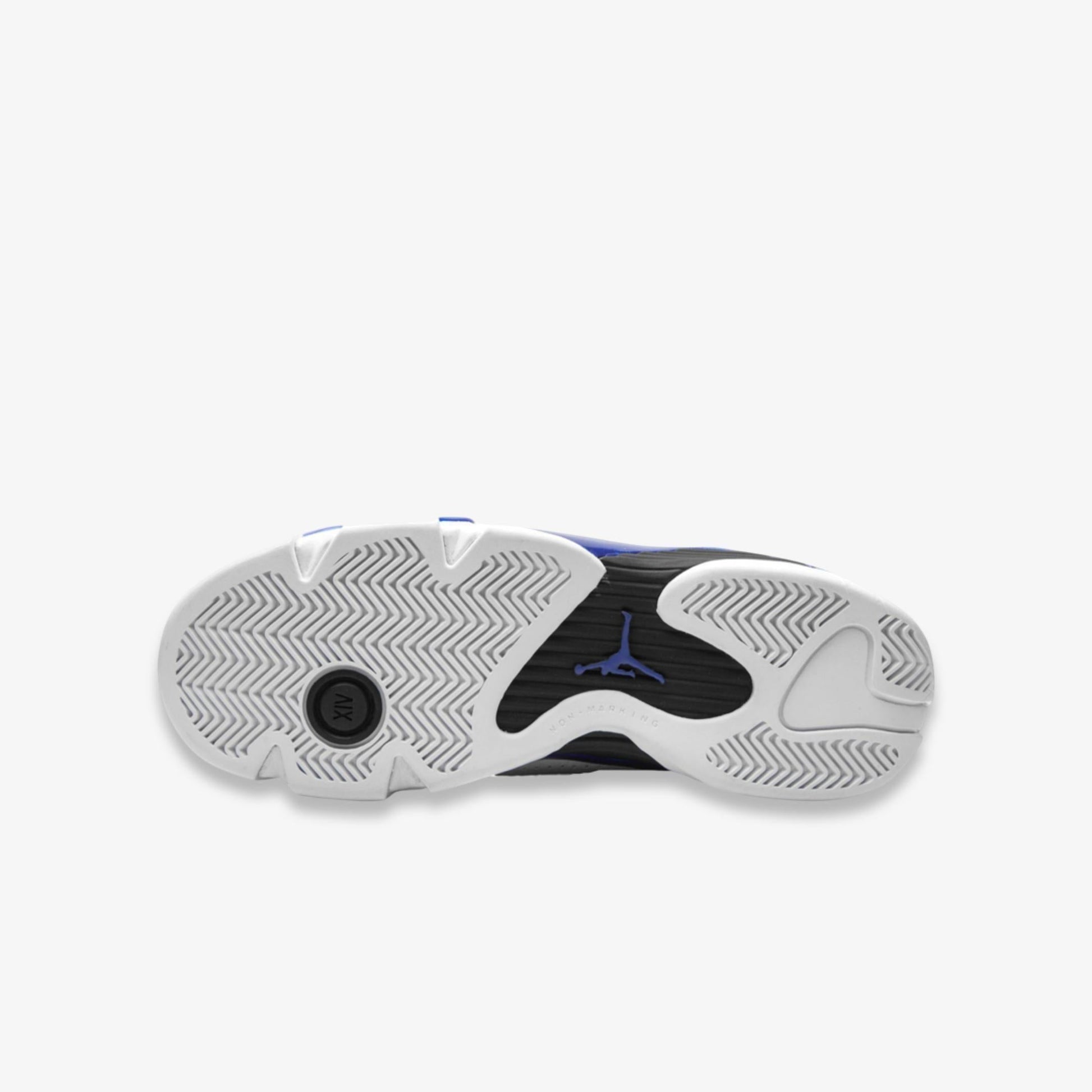 Air Jordan 14 Retro 'Hyper Royal' (2020) (GS) [487524-104] Athletic Basketball Sports Sneakers in White / Black - Hyper Royal for Unisex Youth Kids Junior Boys Girls - AVBL MRKT (5)
