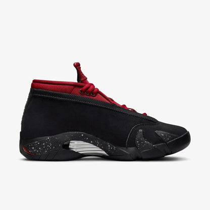 Air Jordan 14 Retro Low 'Red Lipstick' (2021) (Womens) [DH4121-006] Athletic Basketball Sports Sneakers in Black / Gym Red - Metallic Platinum for Unisex Adult Female Ladies Girls WMNS - AVBL MRKT (4)