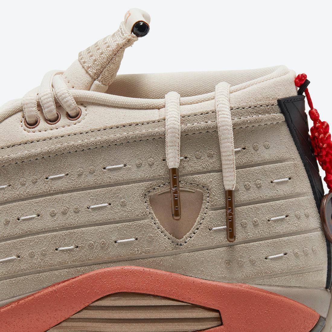 Air Jordan 14 Retro Low SP x CLOT 'Terracotta' (2021) [DC9857-200] Athletic Basketball Sports Sneakers in Sepia Stone / Terra Blush for Unisex Adult Mens - AVBL MRKT (11)