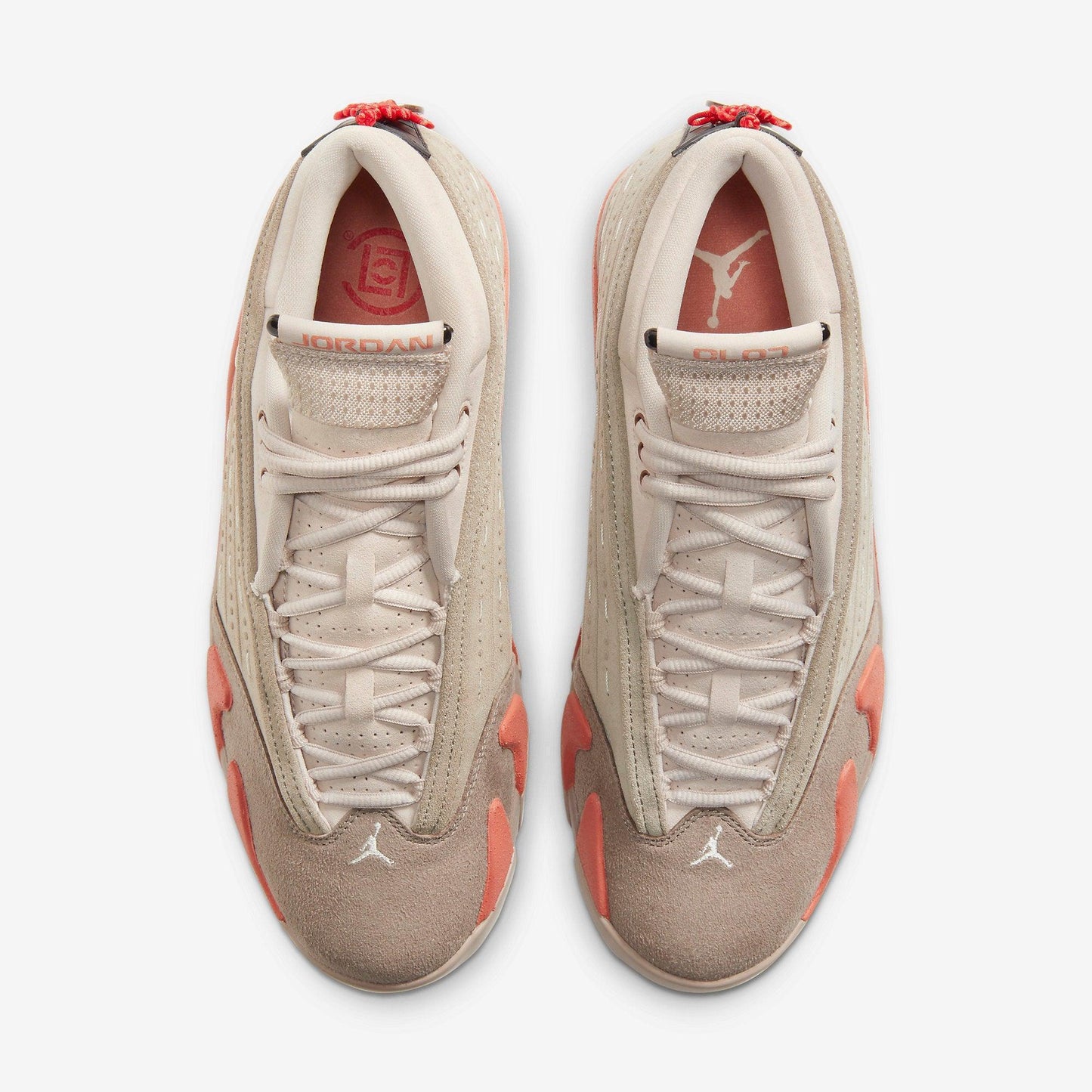 Air Jordan 14 Retro Low SP x CLOT 'Terracotta' (2021) [DC9857-200] Athletic Basketball Sports Sneakers in Sepia Stone / Terra Blush for Unisex Adult Mens - AVBL MRKT (5)