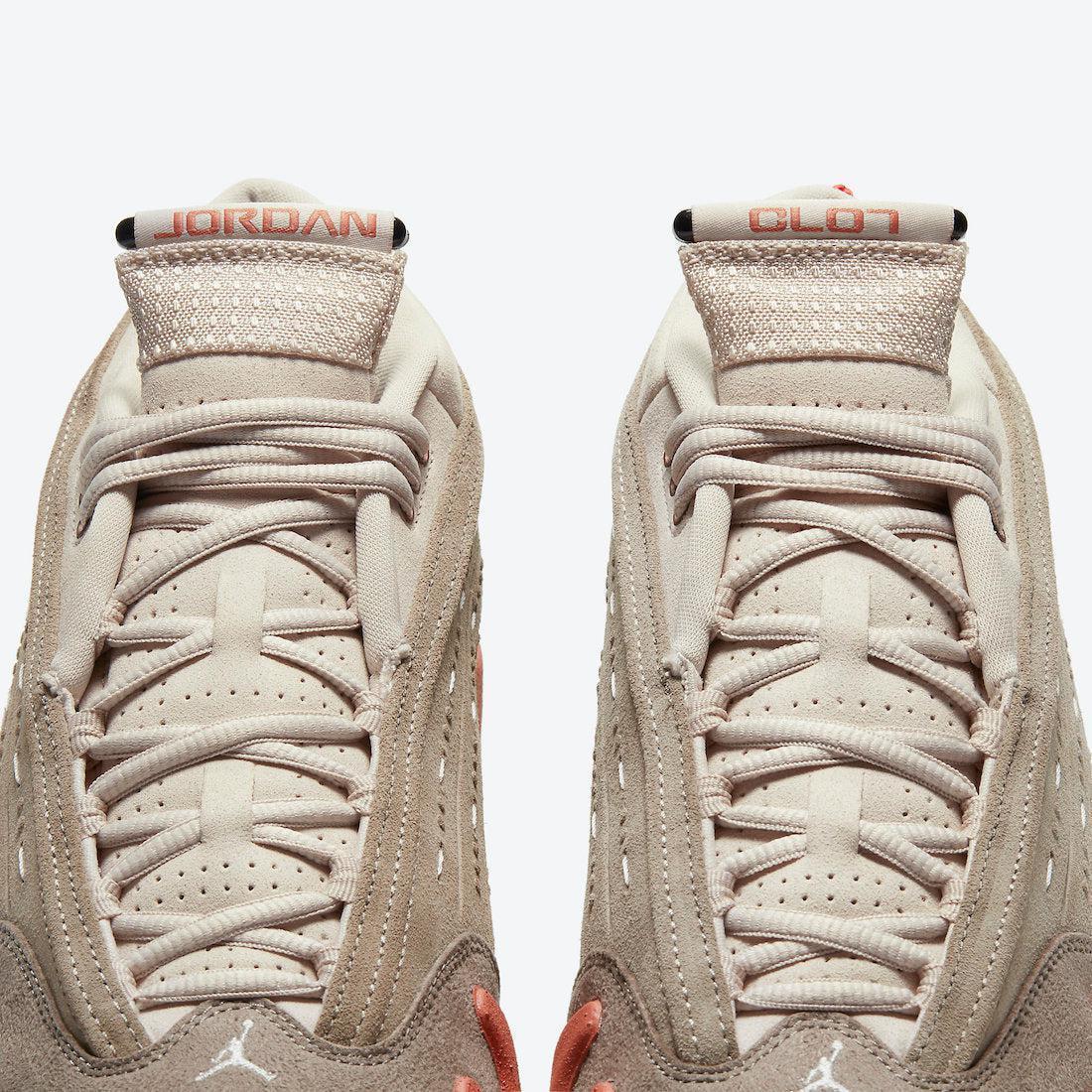 Air Jordan 14 Retro Low SP x CLOT 'Terracotta' (2021) [DC9857-200] Athletic Basketball Sports Sneakers in Sepia Stone / Terra Blush for Unisex Adult Mens - AVBL MRKT (6)