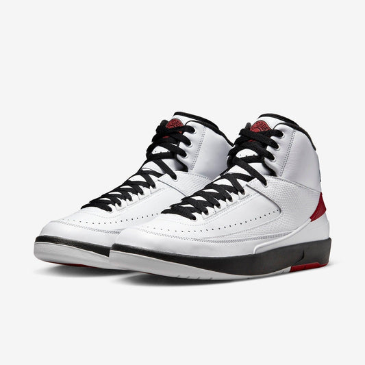 Air Jordan 2 Retro 'Chicago Bulls' (2022) [DX2454-106] Athletic Basketball Sports Sneakers in White / Varsity Red - Black for Unisex Adult Mens - AVBL MRKT (1)