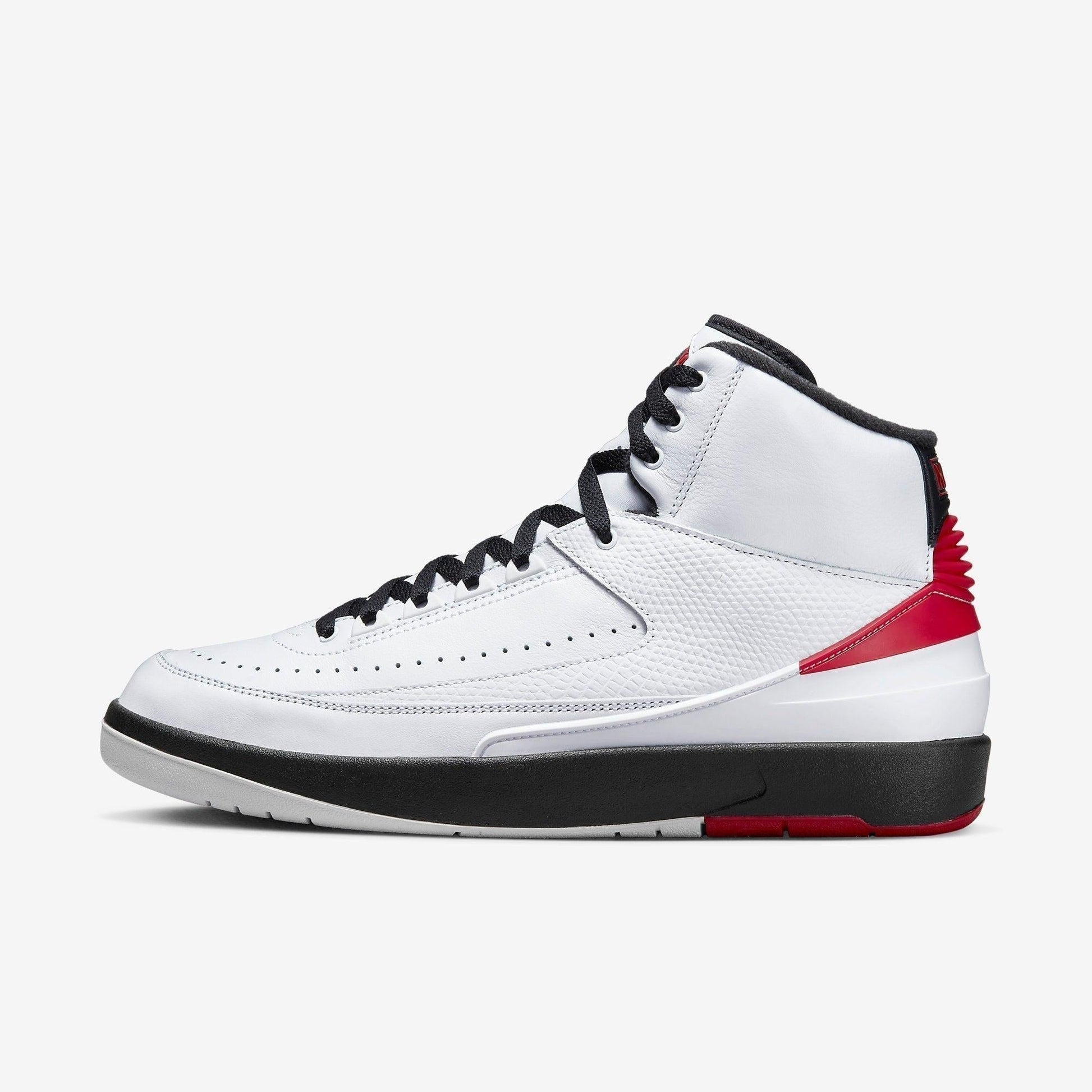 Air Jordan 2 Retro 'Chicago Bulls' (2022) [DX2454-106] Athletic Basketball Sports Sneakers in White / Varsity Red - Black for Unisex Adult Mens - AVBL MRKT (2)